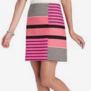 LOFT Pink Striped Skirt